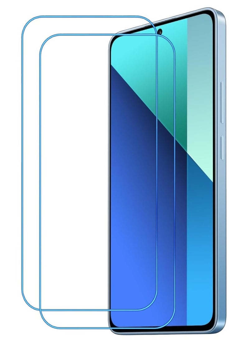 ACLIX 2 Pieces Antistatic ESD Dustproof Premium Quality High Definition Clear Tempered Glass Screen Protector Designed For Xiaomi Redmi Note 13 - Image 1