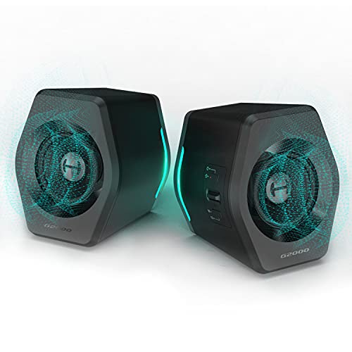 Edifier G2000 32W PC Gaming Computer Speakers for Laptop Mac Desktop Computer Woofer Speakers Bluetooth USB 3.5mm AUX Inputs RGB Lights Multimedia Speakers Black - Image 1