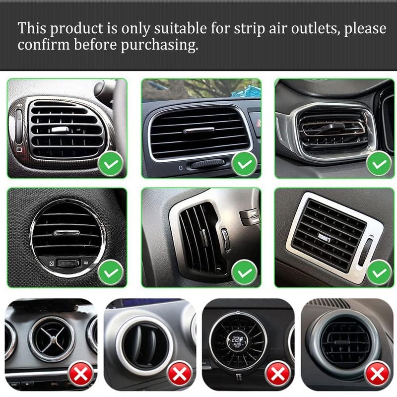Redvant 10 Pieces Red Universal Car AC Vent Outlet Decoration Strip, Waterproof Bendable Air Vent Outlet Trim Decoration, Suitable for Most Air Vent Outlet (Green) - Image 5