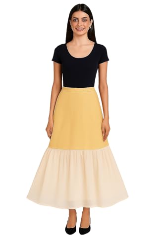 SEER Cancan Skirt for lehanga Underskirt Petticoat Wedding Crinoline Volume Extension for Lehenga, Gown and Floor Length Skirt Free Size Waist Beige - Image 5