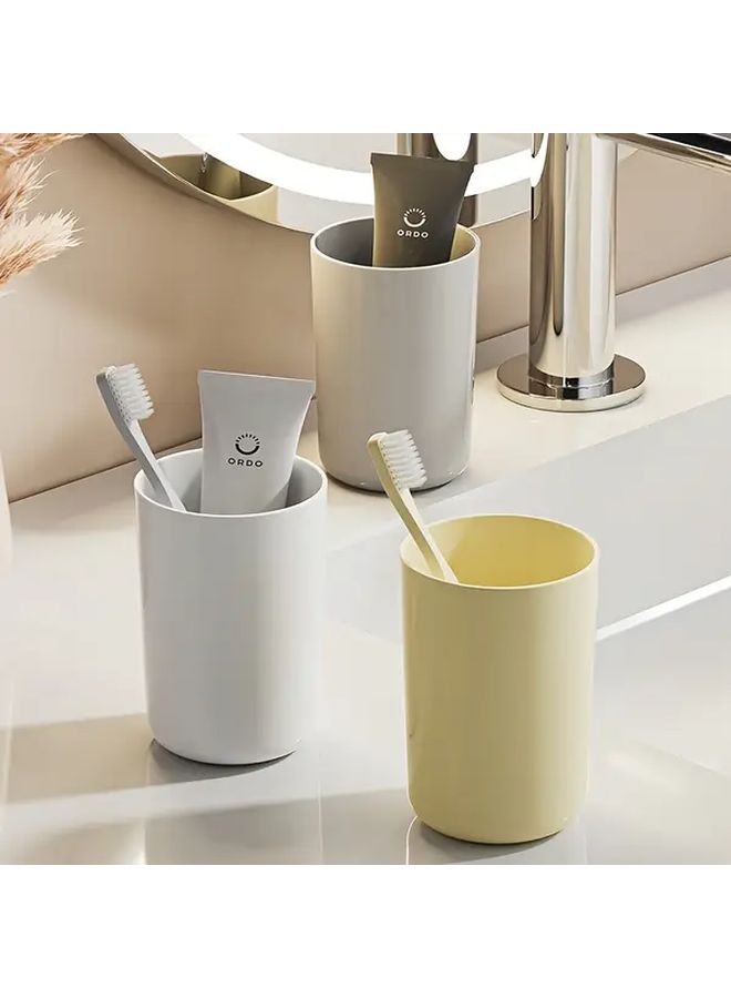 Grey Thickened Plastic Mouthwash Cup Drop Resistant Leak Proof Bathroom Cup For Daily Dental Care - Image 2