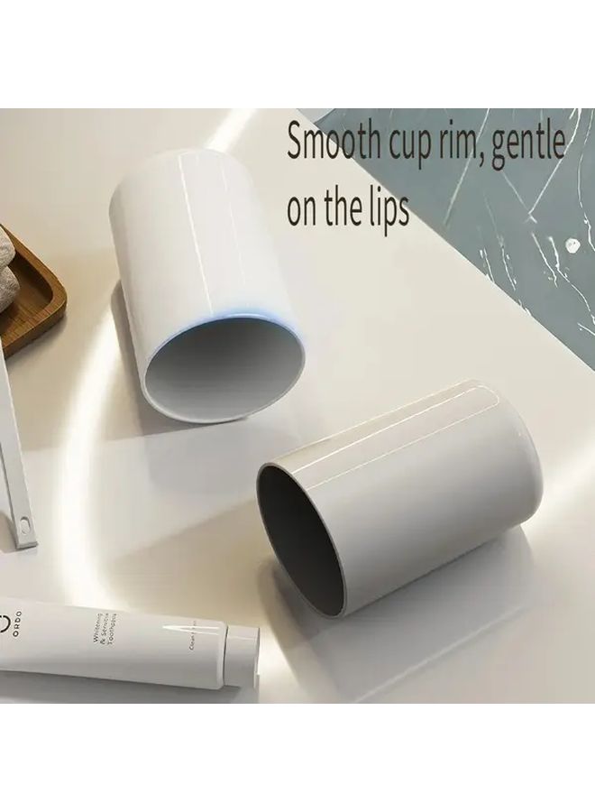 Grey Thickened Plastic Mouthwash Cup Drop Resistant Leak Proof Bathroom Cup For Daily Dental Care - Image 5