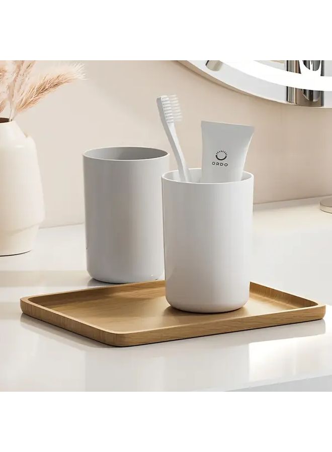 Grey Thickened Plastic Mouthwash Cup Drop Resistant Leak Proof Bathroom Cup For Daily Dental Care - Image 1