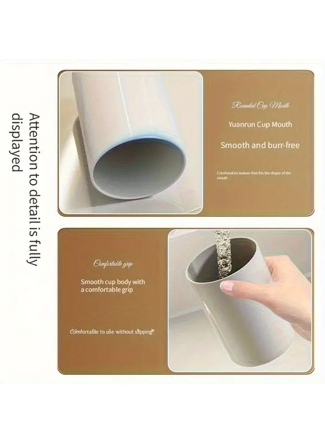 Grey Thickened Plastic Mouthwash Cup Drop Resistant Leak Proof Bathroom Cup For Daily Dental Care - Image 4