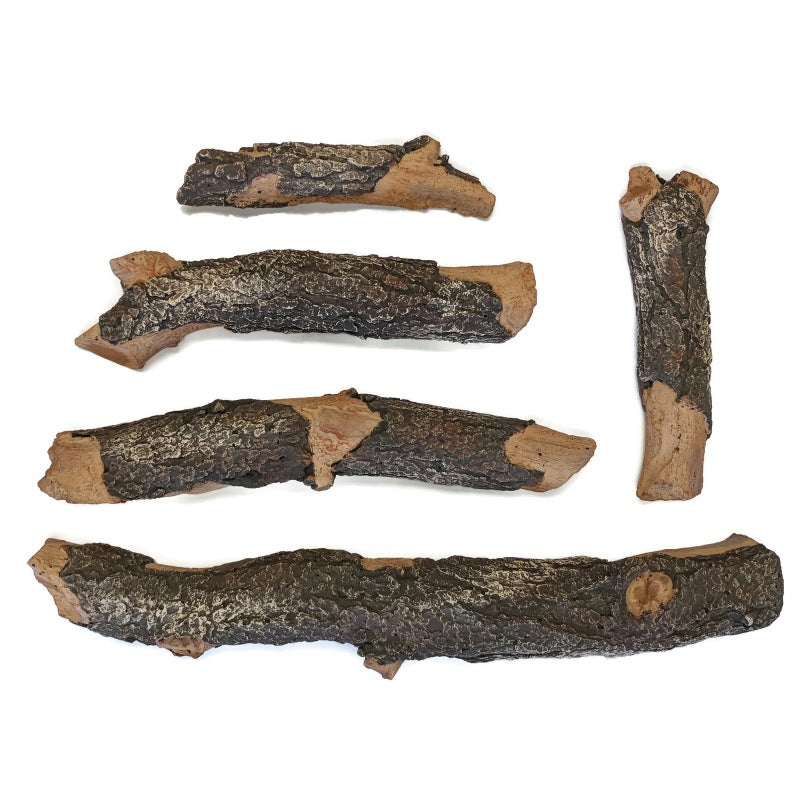 Midwest Hearth Deluxe Decorative Branch and Twig Set  Cast from Real Logs and Hand Painted in USA Blue Pine 5Piece