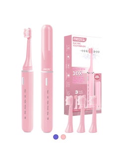 IPX7 Waterproof Electric Toothbrush MG017 Mg 0170101001   English version pink host + 3 brush heads + charging cable