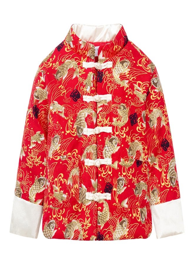 Mud Kingdom Baby Boys Tang Jacket Buttons Chinese New Year Traditional Retro Koi Red 18-24 Months - Image 1