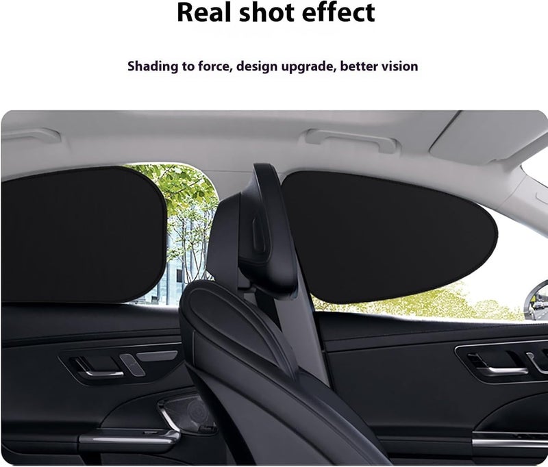 MIANQI Magnetic Car Window Sun Shade 4 Pack Privacy Curtains | Side panels for UV glare heat control camping sleeping napping and family travel - Image 3