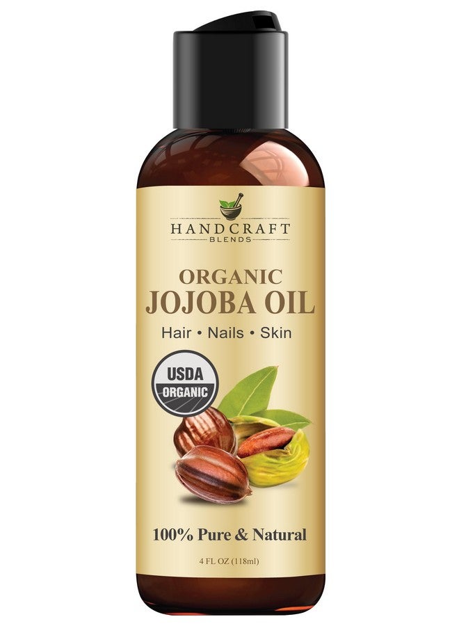 handcraft Blends Usda Organic Jojoba Oil 4 Fl. Oz100% Pure & Natural Jojoba Oil For Skin Face And Hairdeeply Moisturizing Antiaging Jojoba Oil For Men And Women - Image 1