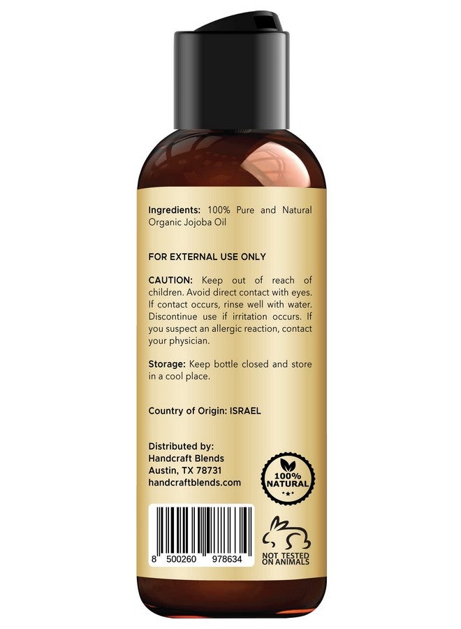 handcraft Blends Usda Organic Jojoba Oil 4 Fl. Oz100% Pure & Natural Jojoba Oil For Skin Face And Hairdeeply Moisturizing Antiaging Jojoba Oil For Men And Women - Image 3
