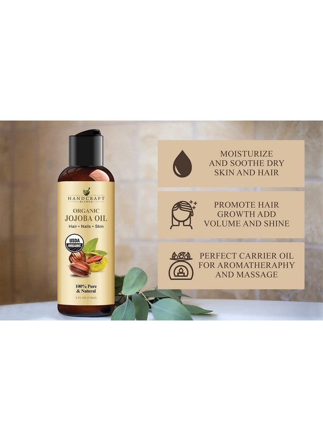 handcraft Blends Usda Organic Jojoba Oil 4 Fl. Oz100% Pure & Natural Jojoba Oil For Skin Face And Hairdeeply Moisturizing Antiaging Jojoba Oil For Men And Women - Image 5