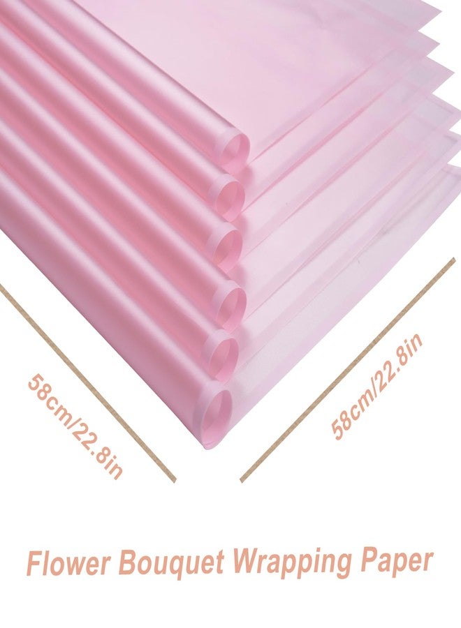 VOWOVOSDAY 20 Pcs Flower Wrapping Paper,Waterproof Gift Wrapping Paper 23x23Inch Used for DIY Crafts,Valentine's Day,Birthday,Mother's Day Floral Paper(Pink02) - Image 3