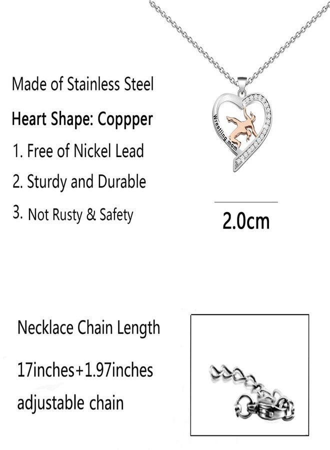 BNQL Wrestling Mom Necklace - Team Mom Gifts for Wrestling Lovers - Image 2
