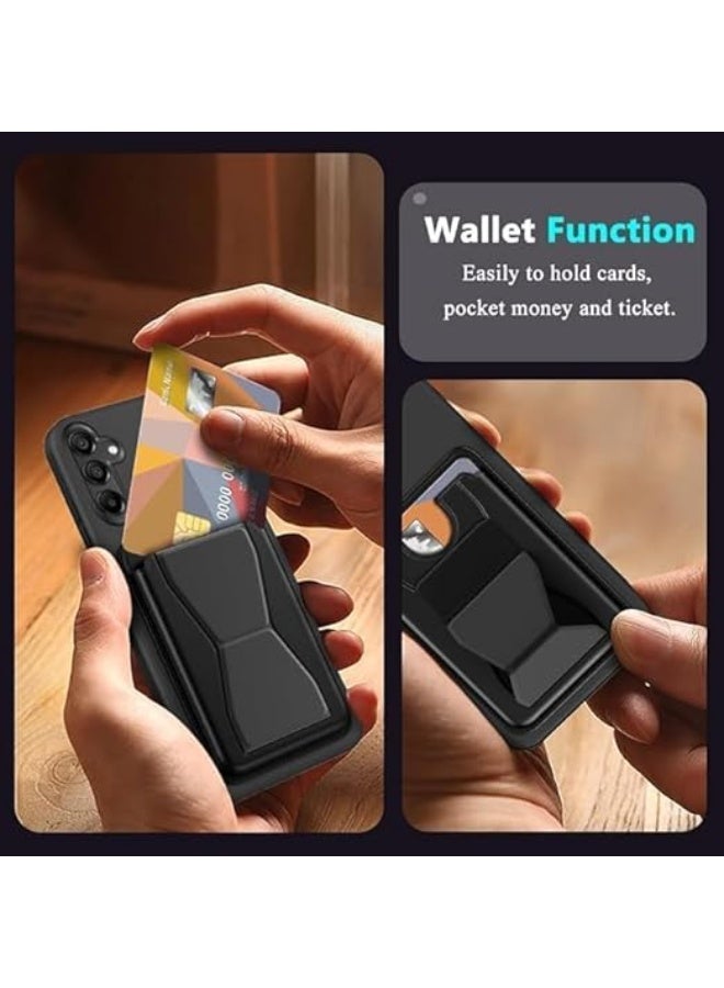 جراب جلد صناعي لهاتف Honor Magic 6 Pro مع حامل مغناطيسي للسيارة وحامل 360° أفقي وعمودي مزود بسوار يد وحماية كاملة ضد الخدوش والبصمات - Image 2