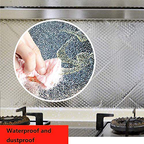 Ad Fresh 2 m Aluminium Foil Stickers, Oil Proof, Kitchen Backsplash Wallpaper Self-Adhesive Wall Sticker (Silver Plan, 60 cm x 300 cm (3 Meter)) - Image 2