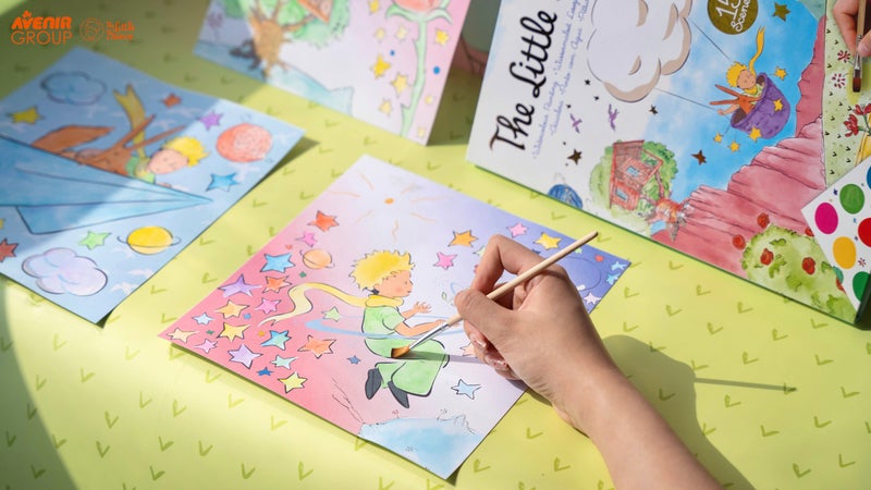 Avenir - The Little Prince Watercolour Painting Set – Kids Arts & Crafts Kit | Creative Family Activity for Relaxation, Story-Inspired Art, and Quality Time Together - Image 5
