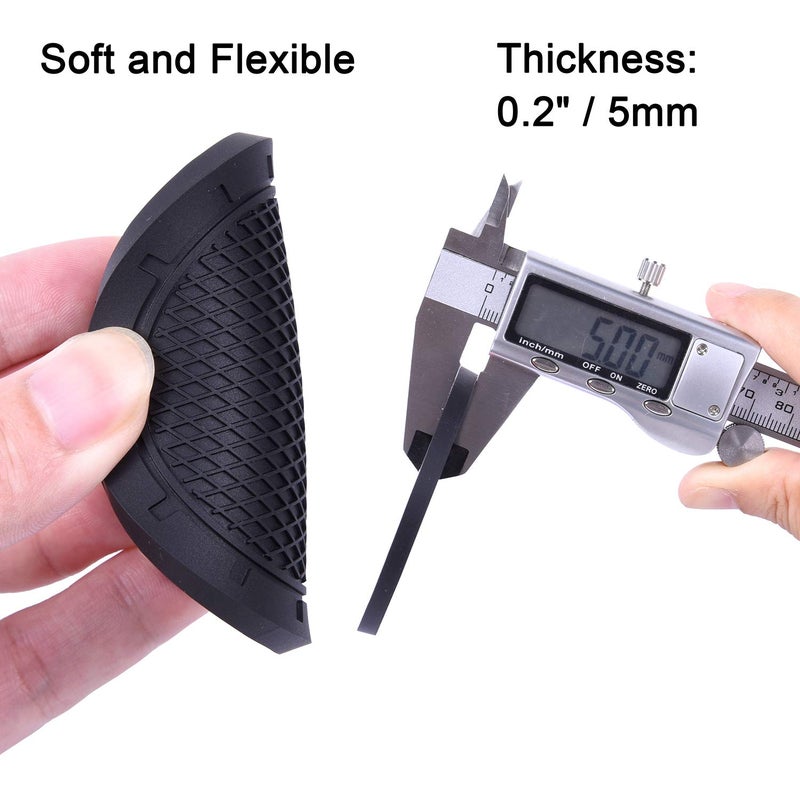 Wisdompro Car Coasters, Wisdompro 4 Pack PVC Car Cup Holder Insert Coaster - Anti Slip Universal Vehicle Interior Accessories Cup Mats for Women(2.75" Diameter, Black) - Image 4