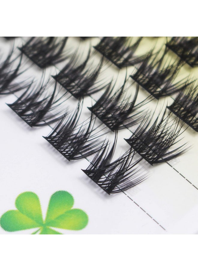 Vayator False Eyelashes D Curl Thickness 0.07Mm Reusable Individual Extensions Eyelashes Fake Eyelashes Wide Stem Fluffy Eyelashes Clusters False Eyelash Clusters Natural Soft Dramatic Fake Lash  - Image 2