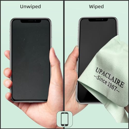 UpaClaire Suede Eyeglass Cloth 8" X 10" Extra Large Cleaning Cloth Washable, Durable Ultra-Fine High-Tech Premium Material for Eyeglasses Lenses Electronics and Screens - Image 3