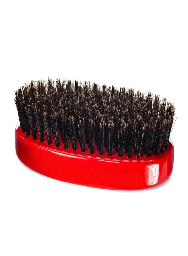 TORINO PRO WAVE BRUSHES BY BRUSH KING Torino Pro Wave Brush - Medium Hard Oval Palm/Military Bristle Brush - 360 Waves - Red - Image 4