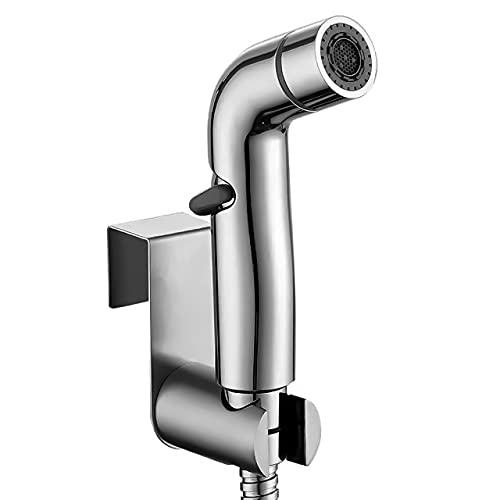 ZAP Handheld Bidet Toilet Sprayer with Hose Pipe and Wall Hook, Stainless Steel Bathroom Personal Hygiene Bidet Sprayer Set with Adjustable Pressure Control, Perfect for Family Use - Image 2