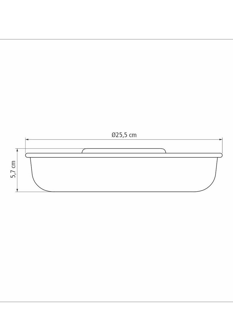 TRAMONTINA Since 1911,Made in Brazil- Vermont 24cm 1.4L Graphite Aluminum Cake Pan with Copper Interior Starflon Max PFOA Free Nonstick Coating - Image 3