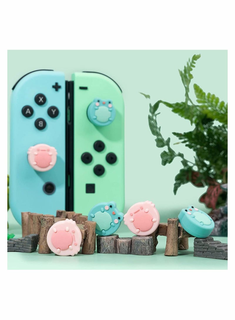 Captaintech Cute Switch Thumb Grip Caps Compatible with OLED Lite Console Animal Theme Soft Anti-slip Silicone Analog Stick Button Cover for Joy Con Controller 4PCS Joystick Cap - Image 4