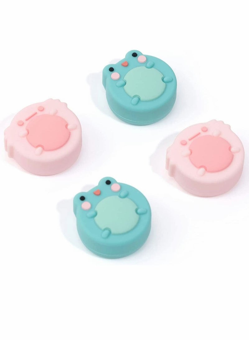 Captaintech Cute Switch Thumb Grip Caps Compatible with OLED Lite Console Animal Theme Soft Anti-slip Silicone Analog Stick Button Cover for Joy Con Controller 4PCS Joystick Cap - Image 1