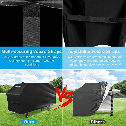 Kingly Griddle Cover for Blackstone 36" Griddle,Rip-Proof Upgraded Material Flat Top Grill Cover,Waterproof UV and Fade Resistant Grill Cover with Straps for Camp Chef and More 4-Burner Griddle - Image 4