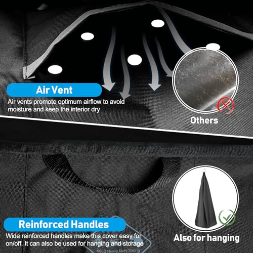 Kingly Griddle Cover for Blackstone 36" Griddle,Rip-Proof Upgraded Material Flat Top Grill Cover,Waterproof UV and Fade Resistant Grill Cover with Straps for Camp Chef and More 4-Burner Griddle - Image 5