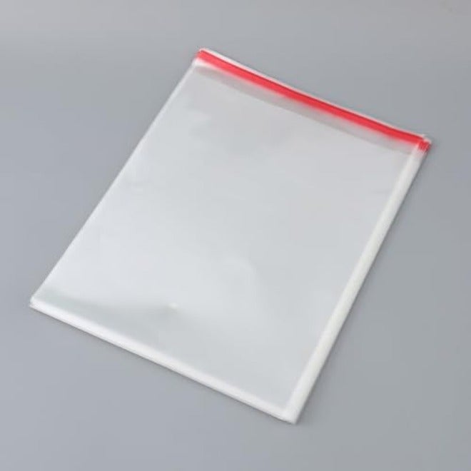 Red Dot Gift® 100 pcs (40X50+3cm) Plastic Bags self-sealing Cellophane Crystal Shiny Clear Cello Transparent Pouch Self-Adhesive Resealable for packing and  storage - Image 3