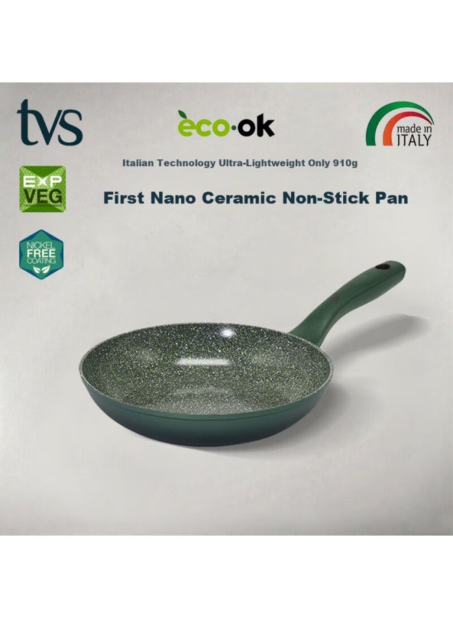 Tvs Italy Imported Nano Ceramic Non-stick Eco-ok Frying Pan 28cm Skillet Steak Pan Stir-fry Pan - Image 1