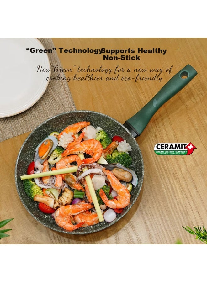 Tvs Italy Imported Nano Ceramic Non-stick Eco-ok Frying Pan 28cm Skillet Steak Pan Stir-fry Pan - Image 4