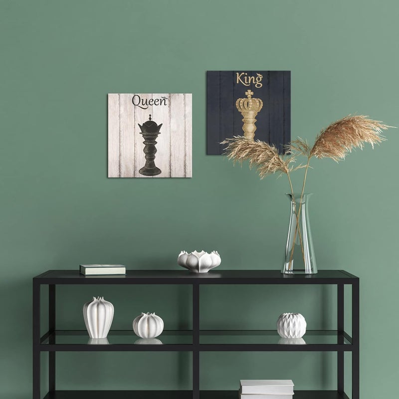BPA Canvas King and Queen Chess Piece Sign Poster - Image 3