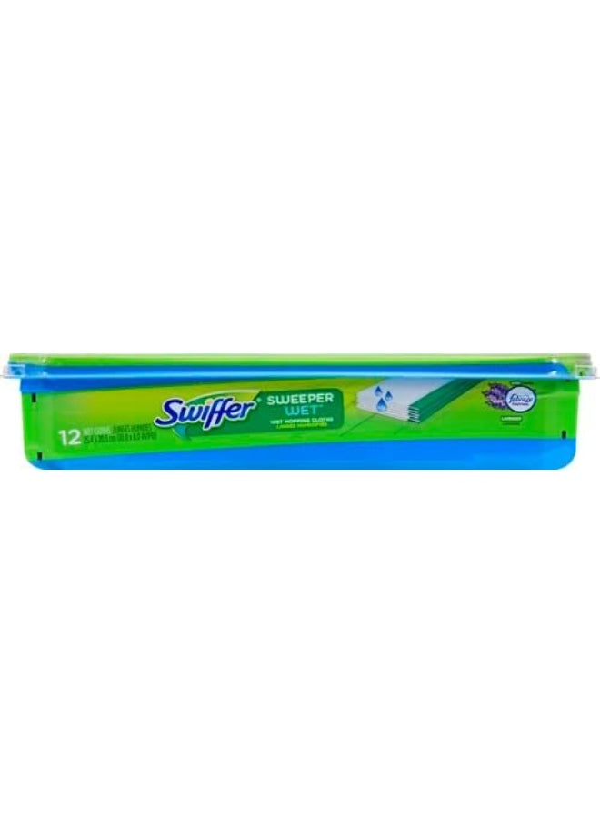 Sweeper Wet Mopping Pad Refills For Floor Mop With Febreze Lavender Vanilla  Comfort Scent 12 Count
