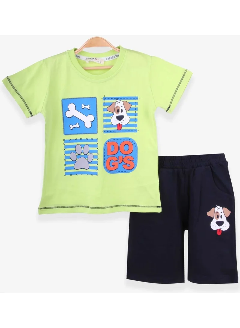 Breeze Boys Shorts Set Cute Puppy Pistachio (1-4 Years)