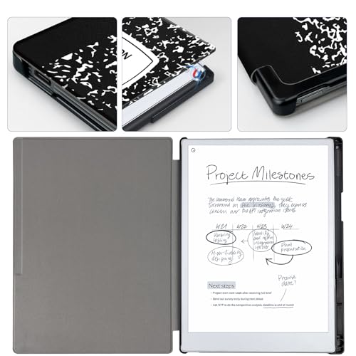 Aippdo Case for Remarkable Paper Pro Tablet 11.8" (Released in 2024), Hard Back Shell Protective Book Folio Cover with Built-in Pen Holder, with Auto Sleep/Wake Function. - Image 2