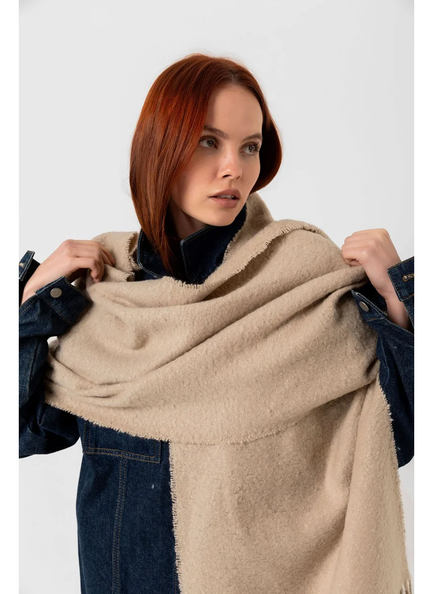REMSA Tassel Boucle Scarf Shawl 40X210 cm 1257 Mink