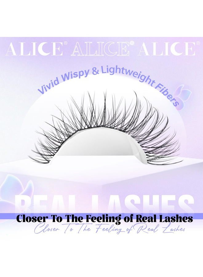 Alice Natural Lash Clusters Wispy Cluster Eyelash Extensions 168pcs Individual Lashes 8-16mm C-Curly DIY Lash Extension Natural Look Soft Thin Band Cluster Lashes by ALICE - Image 3