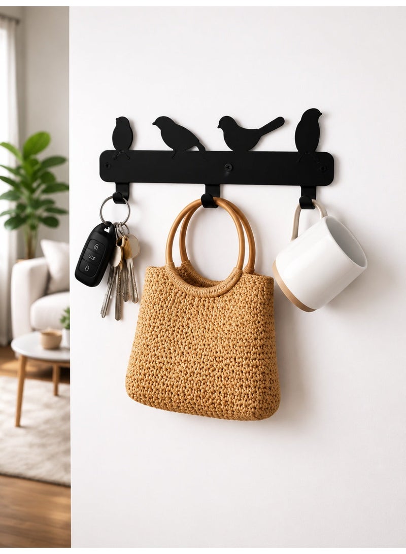 3-Hook Stainless Steel Wall Mounted Rack – Heavy Duty Multi-Purpose Organizer for Kitchen, Bathroom & Entryway - Image 1