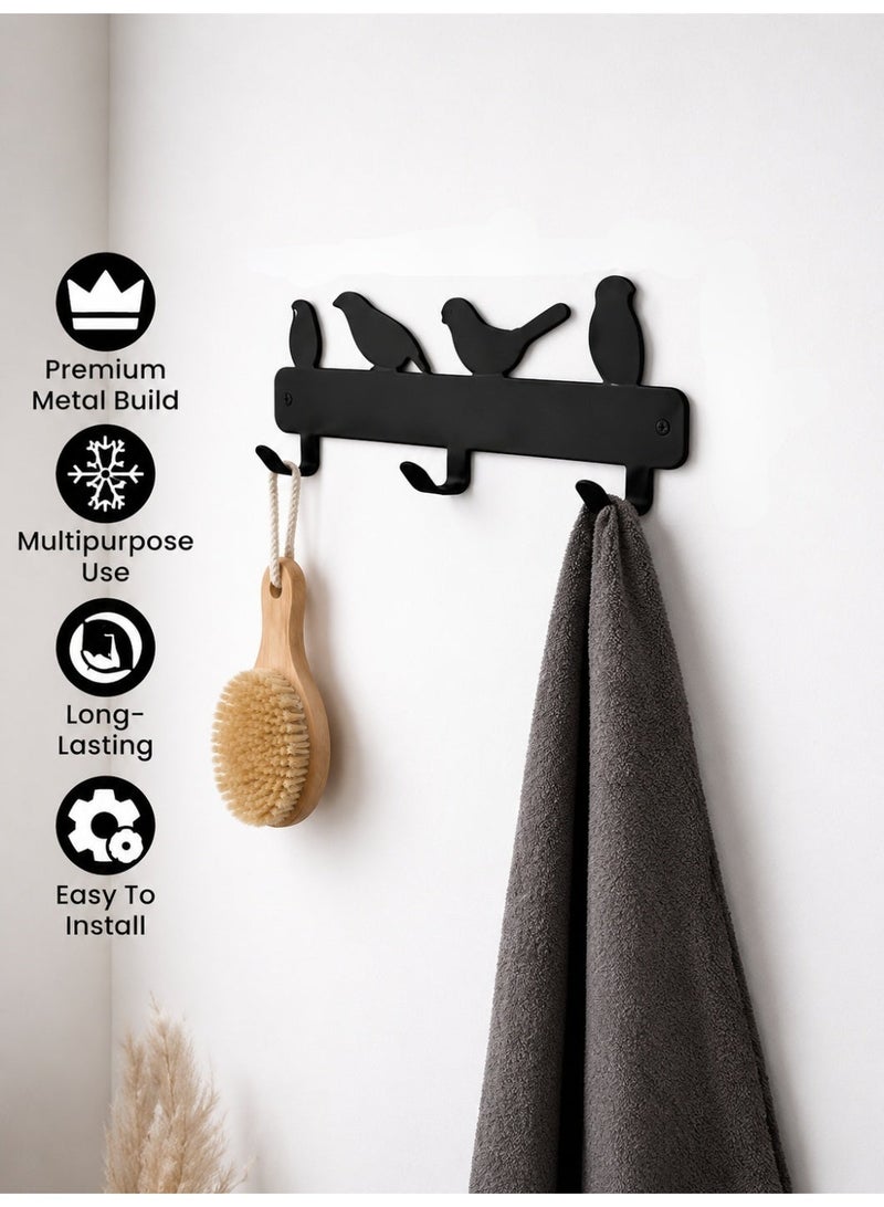 3-Hook Stainless Steel Wall Mounted Rack – Heavy Duty Multi-Purpose Organizer for Kitchen, Bathroom & Entryway - Image 2