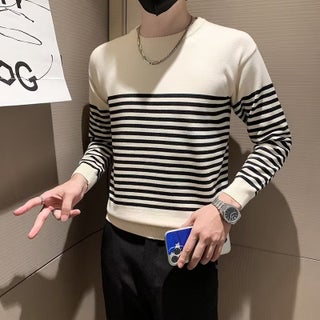 New Mens Sweater Spring Autumn Casual Striped Crew Neck Knitwear Apricot - pzsku/Z6B03ED9F8C5F85ABE8FDZ/45/1746231361/c5046a9f-0b9a-48ad-be96-a85479a6fe8b