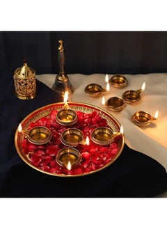 QUESERA Brass Diya Diya Lamp For Kuber Deepam Deepak For Diwali Decorations Indian Diwali Gifts  - Image 2