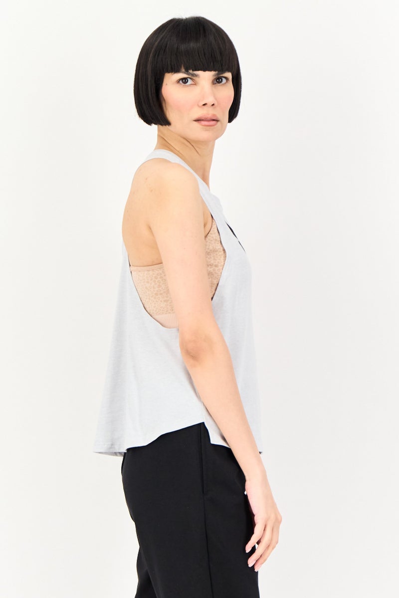 UNDER ARMOUR Women Loose Fit Sleeveless Project Rock Bull Training Tank Top, Grey - Image 2