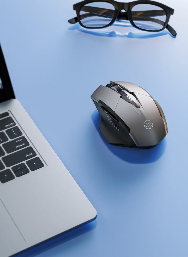 Inphic F1 II Wireless Mouse, TYPE-C Rechargeable Wireless Mouse, Silent Office And Game Mouse, 3-Speed DPI Adjustment, Ergonomic Optical Portable Mouse For Laptops Android Windows Mac OS, Black - Image 3