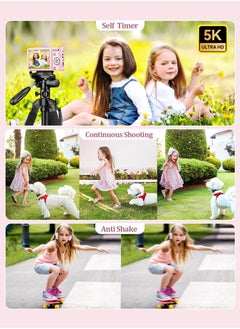 Jourvent 5K Digital Camera, 50MP Camera Digital for Photography, Point and Shoot Camara Vlogging Camera with 64GB SD Card, 16X Digital Cameras for YouTube with 2.4" 180° Flip Screen, Wide Angle & Macro Lens, Anti-Shake Compact Travel Camera for Beginner Gift  - Image 4