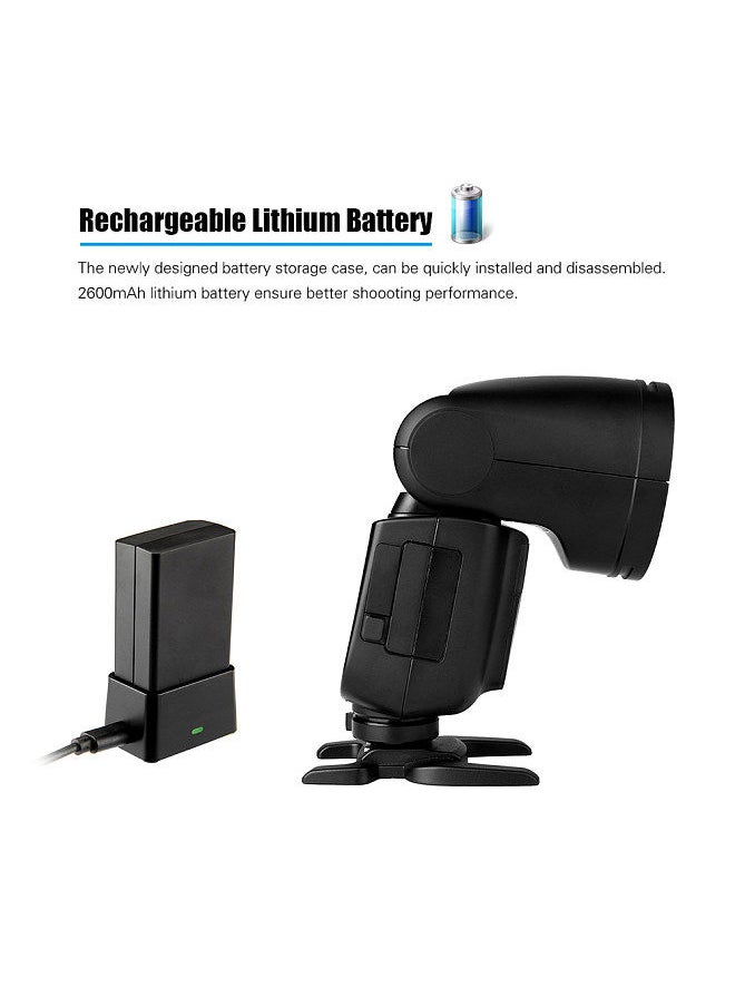 Generic - Professional Camera Flash Speedlite Speedlight Round Head Wireless 2.4G Fresnel Zoom for Sony a7RII a7R a58 a99 ILCE6000L a7RIII a7R3 a9 a77II a77 a350 Camerasfor Wedding Portrait Studio Photography - Image 1