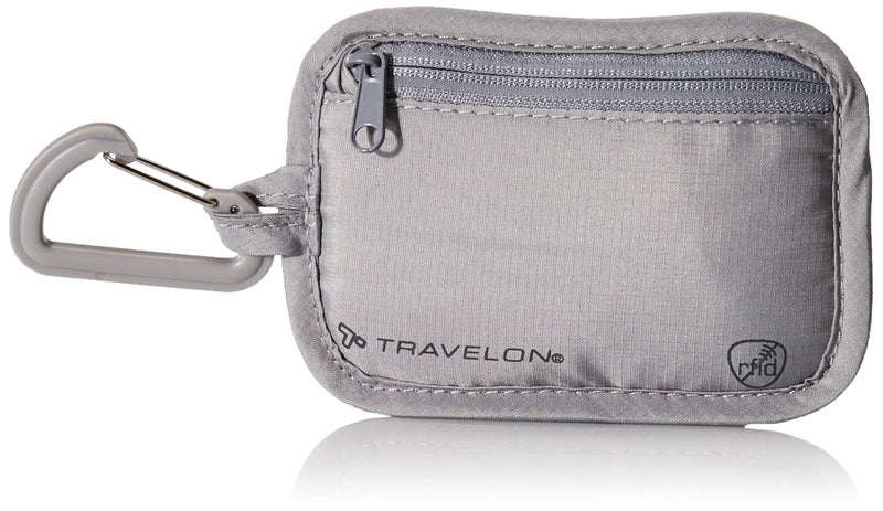 Travelon Travelon Rfid Blocking Clip Stash Pouch Travel Tote, Gray - Image 1