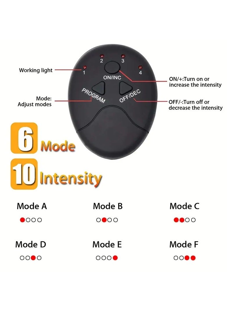 Gonice Muscle Toner ABS Stimulator Training Workout Belt Body Abdominal Toning Gear Waist Trimmer Ab Workouts Intelligent Wireless Fitness Apparatus For Men Women Abdomen/Arm/Leg Home Office Exercise Blue - Image 4