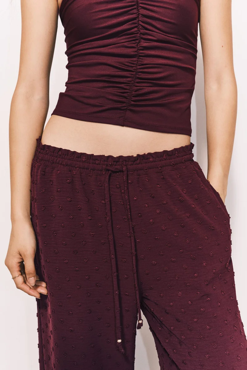 H&M Plumeti drawstring trousers